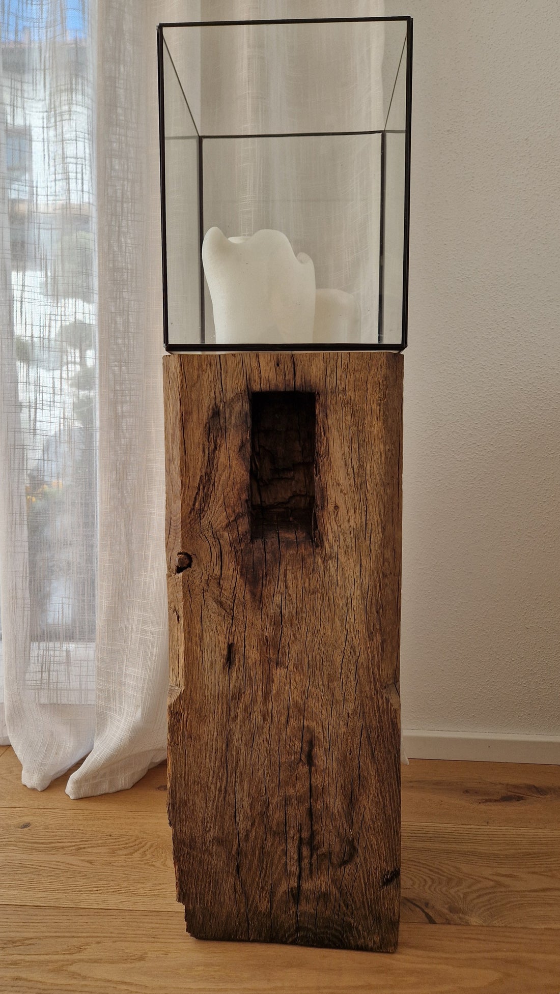 Massiver Eiche Block aus premium Altholz