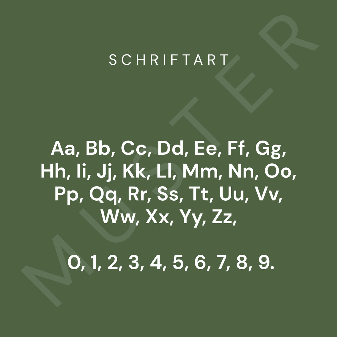 Buchstabe oder Zahl freistehend