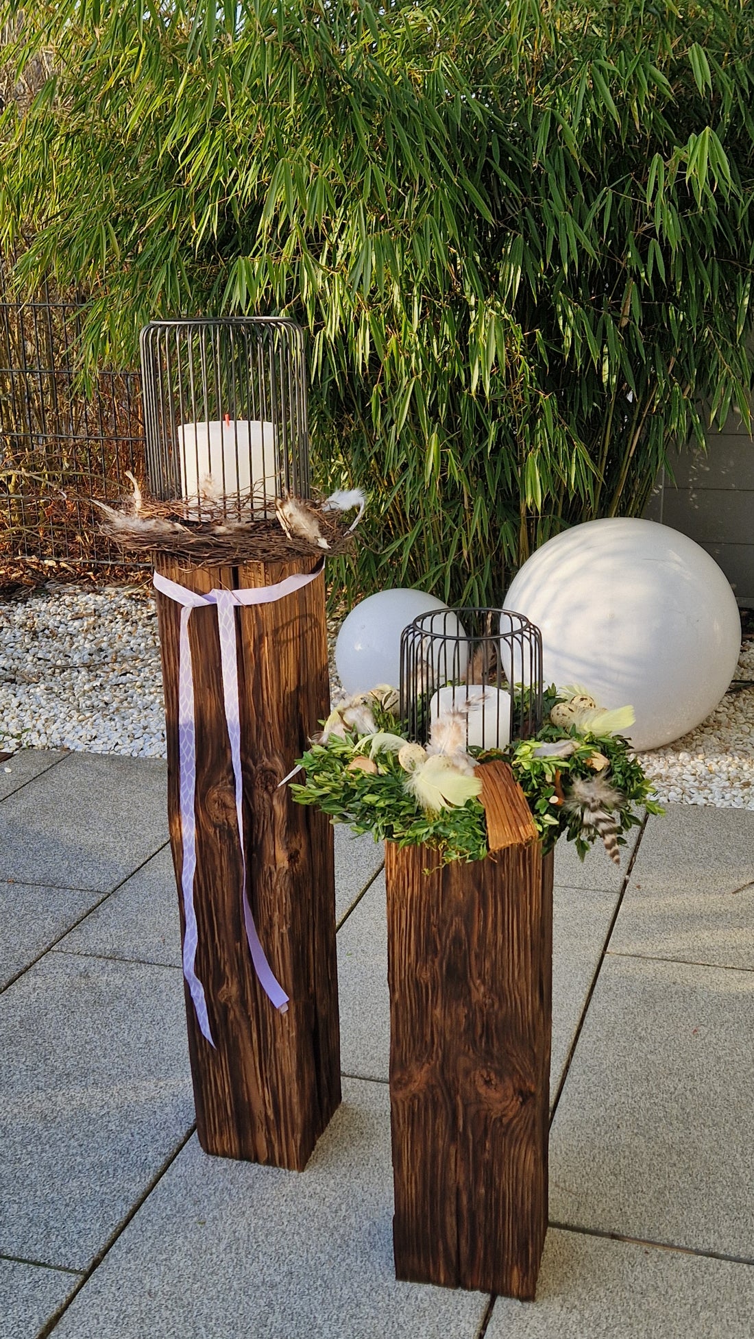 Kerzenständer mit gradlinigem Windlicht