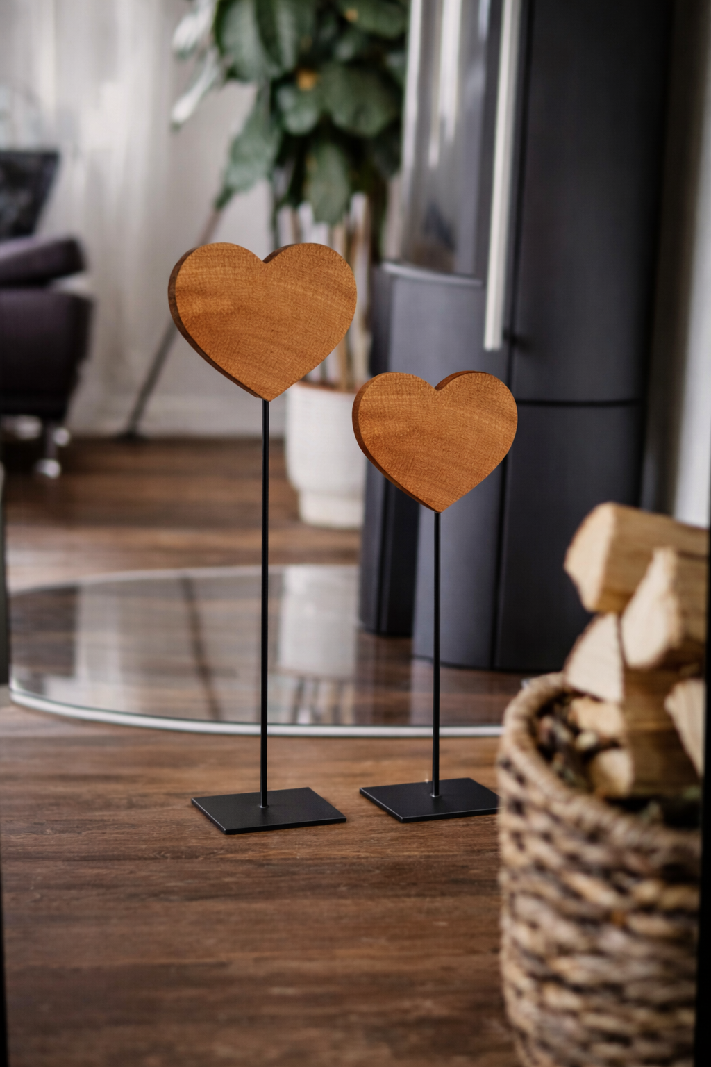 Herzen auf Ständer